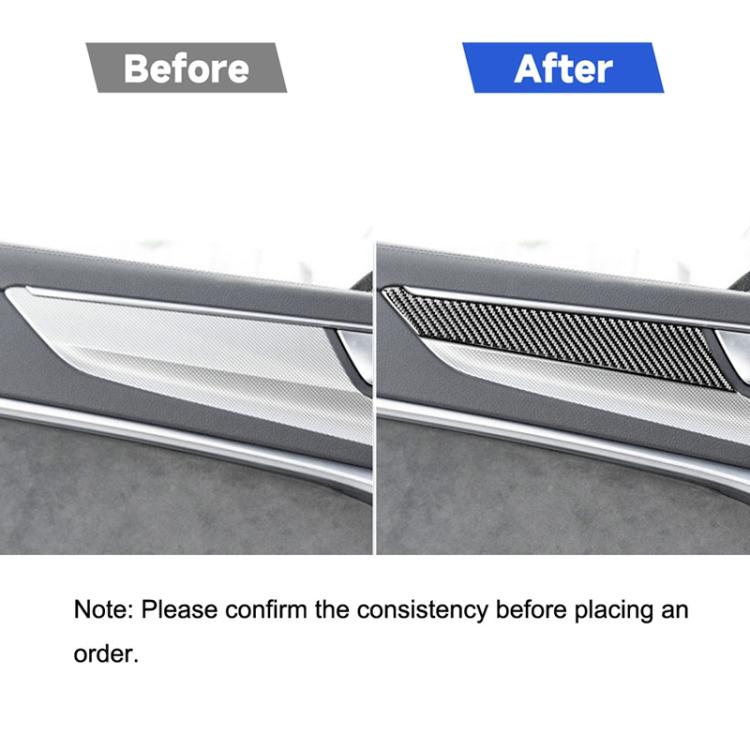 Car Carbon Fiber Door Panel Decorative Sticker for Audi A6L / A7 2019-, Left and Right Drive Universal, Door Panel