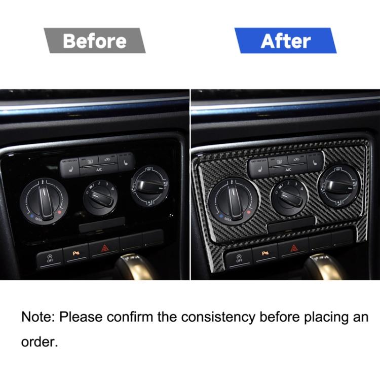 Car Carbon Fiber Air Conditioning CD Panel Decorative Sticker for Volkswagen Beetle 2012-2019, Left and Right Drive Universal, Air Conditioning CD Panel