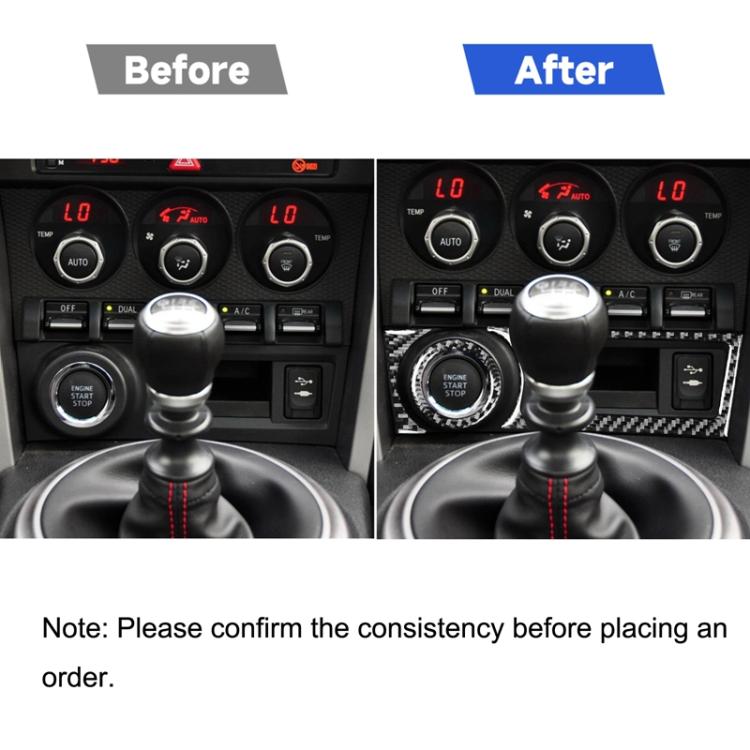 3 in 1 Car Carbon Fiber Storage Box A Decorative Sticker for Subaru BRZ / Toyota 86 2017-2019, Left Drive, Storage Box A, Left Drive