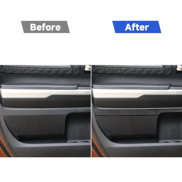 4 PCS / Set Carbon Fiber Car Door Panel Decorative Sticker for Toyota Tundra 2014-2018, Left Right Driving, Door Panel