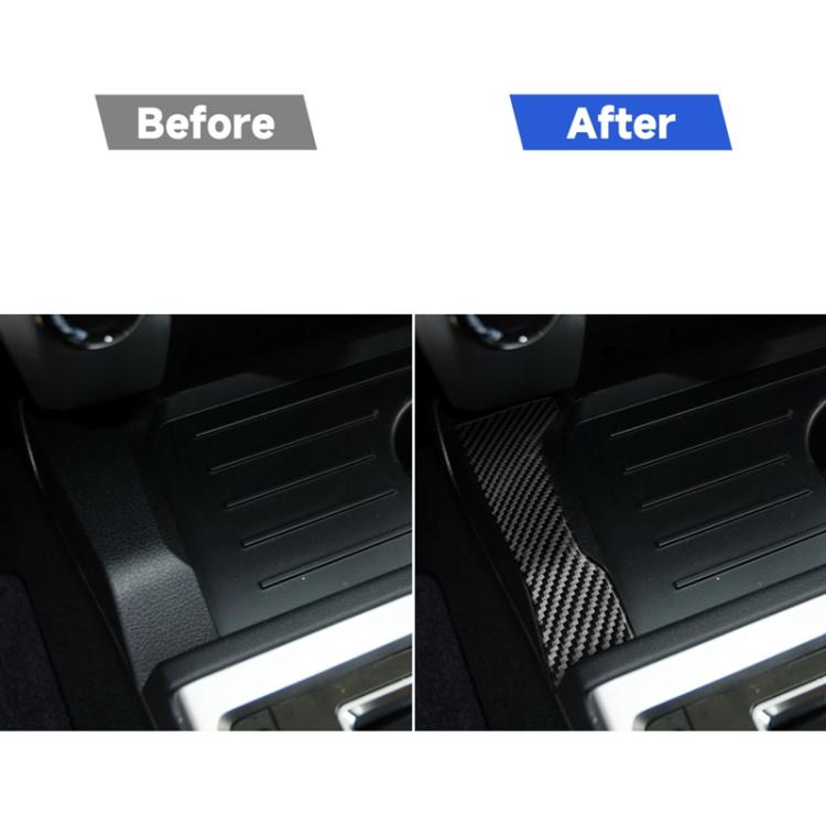 2 PCS / Set Carbon Fiber Car Central Control Gear Decorative Sticker for Toyota Tundra 2014-2018, Left Right Driving, Central Control Gear
