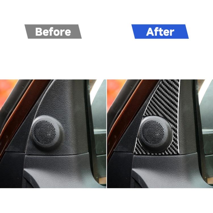 2 PCS / Set Carbon Fiber Car A-pillar Speaker Panel Decorative Sticker for Toyota Tundra 2014-2018, Left Right Driving Universal, A-pillar Speaker Panel