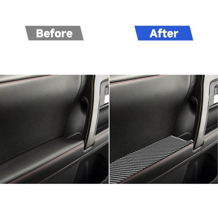 4 PCS / Set Carbon Fiber Car Door Inner Armrest Decorative Sticker for Toyota 4Runner 2010-2020, Door Inner Armrest