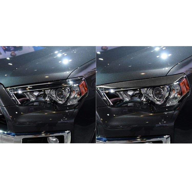 4 PCS / Set Carbon Fiber Car Light Eyebrow Decorative Sticker for Toyota 4Runner 2010-2020, Light Eyebrow