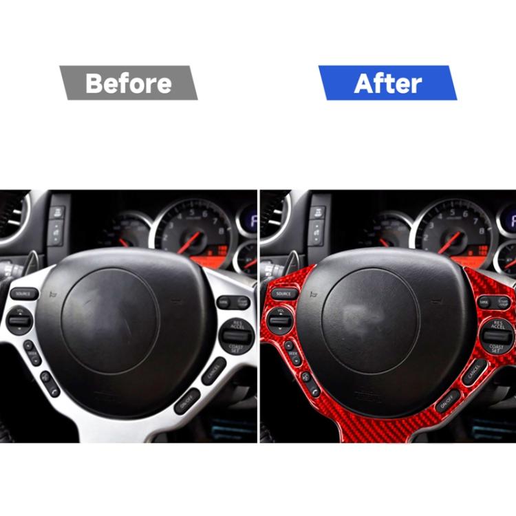 Carbon Fiber Car Steering Wheel Buttons Decorative Sticker for Nissan GTR R35 2008-2016, Left and Right Driving Universal, Steering Wheel Buttons