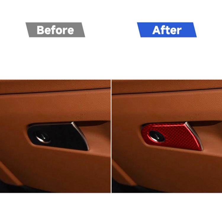 Carbon Fiber Car Co-pilot Storage Decorative Sticker for Alfa Romeo Giulia 2017-2019,Left Drive, Co-pilot Storage,Left Drive