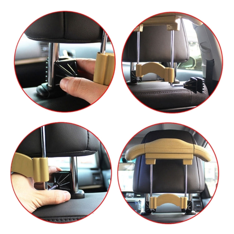 Car Faux Leather Retractable Coat Hanger