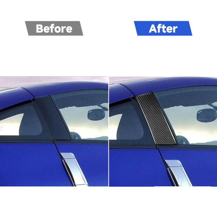 Car Carbon Fiber B-Pillar Decorative Sticker for Nissan 350Z 2003-2009, Left and Right Drive Universal, For Nissan 350Z 2003-2009