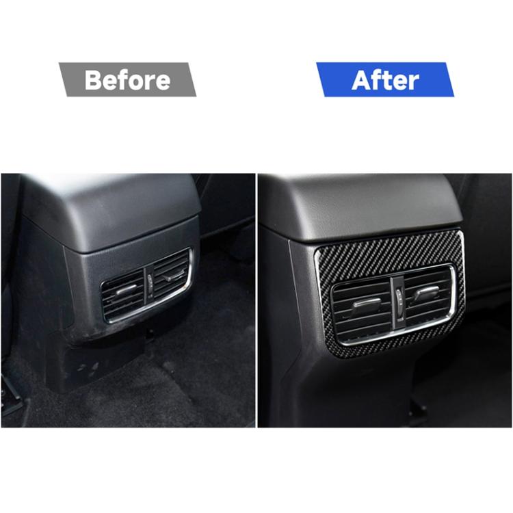 Car Carbon Fiber Rear Air Outlet Decorative Sticker for Mazda CX-5 2017-2018, Left and Right Drive Universal, Rear Air Outlet