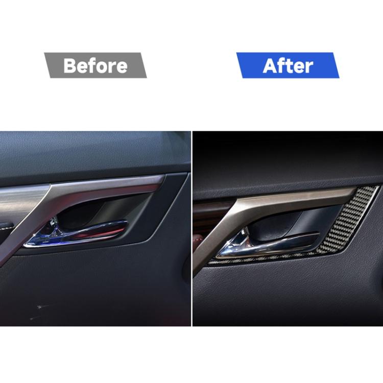 Car Carbon Fiber Front Door Handle A Decorative Sticker for Lexus RX300 / 270 / 200T / 450h 2016-2019, Left Drive, Front Door Handle A, Left Drive