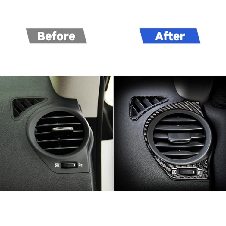 Car Carbon Fiber Small Left and Right Air Outlet Decorative Sticker for Lexus IS250 300 350C 2006-2012, Left Drive, Small Left and Right Air Outlet, Left Drive
