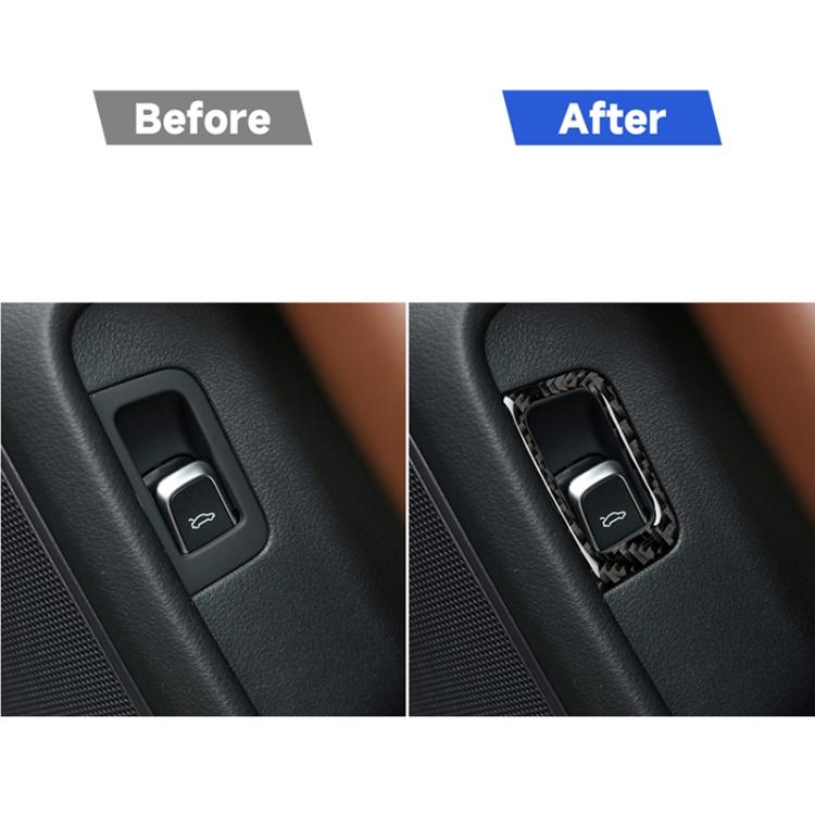 Car Carbon Fiber Trunk Switch Decorative Sticker for Audi A6 S6 C7 A7 S7 4G8 2012-2018, Right Drive, Trunk Switch, Right Drive