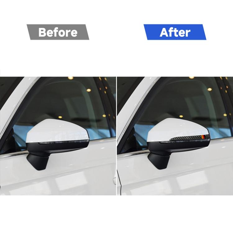 Car Carbon Fiber Rearview Mirror Anti-collision Strip for Audi A3 / S3 2014-2019, Left and Right Drive Universal, Rearview Mirror Anti-collision Strip