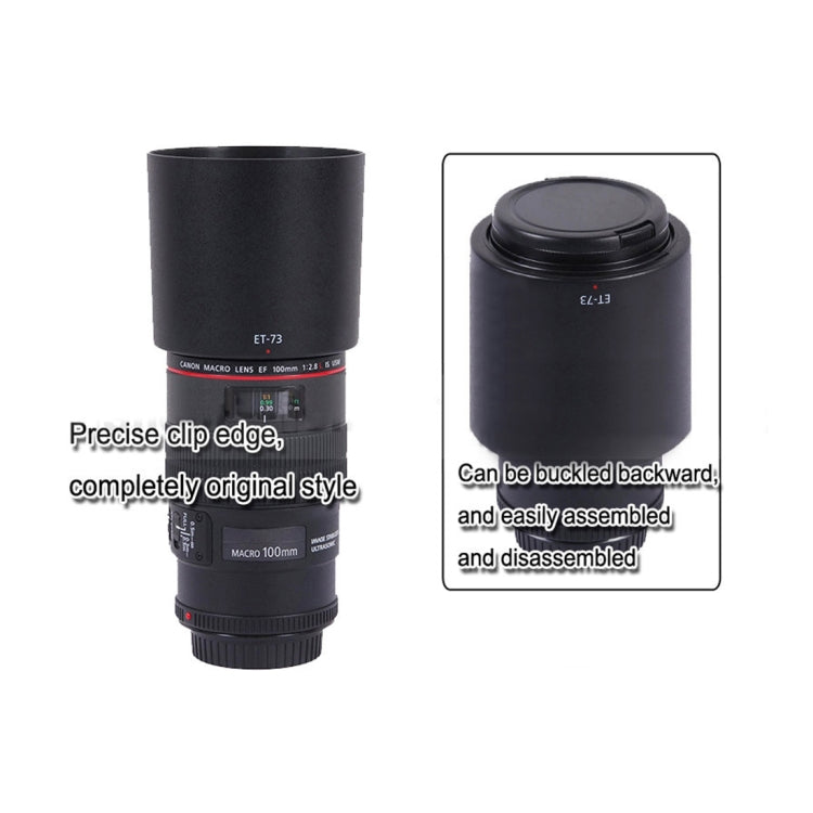 ET-73 Lens Hood Shade for Canon EF100/2.8L IS USM Macro Lens, ET-73