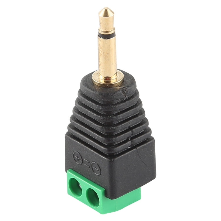 3.5mm Male Plug 2 Pole 2 Pin Terminal Block Stereo Audio Connector, 3.5mm Male (2 Pin)