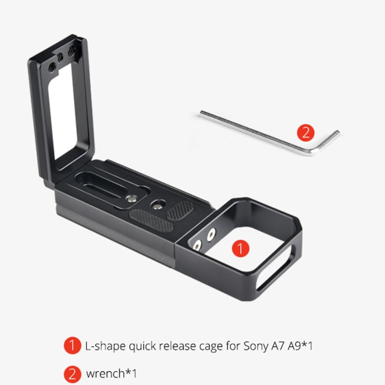 YELANGU CL6 YLG0712A Vertical Shoot Quick Release L Plate Bracket Base Holder for Sony A9 (ILCE-9) / A7 III/ A7R III, For Sony A9