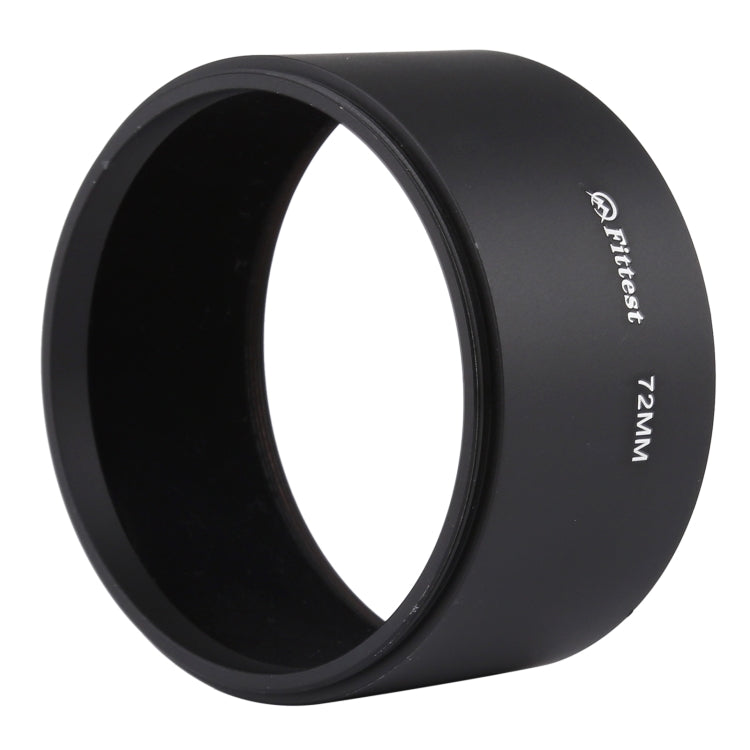 FITTEST 72mm Thread Type Straight Tube Full Metal Lens Hood Shade for Medium Telephoto Lens, 72mm
