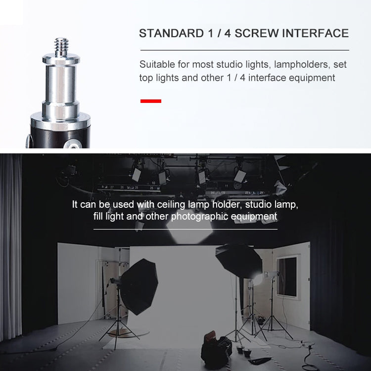 TRIOPO Oubao 1.9m Portable Studio Light Metal Tripod, 1.9m Height