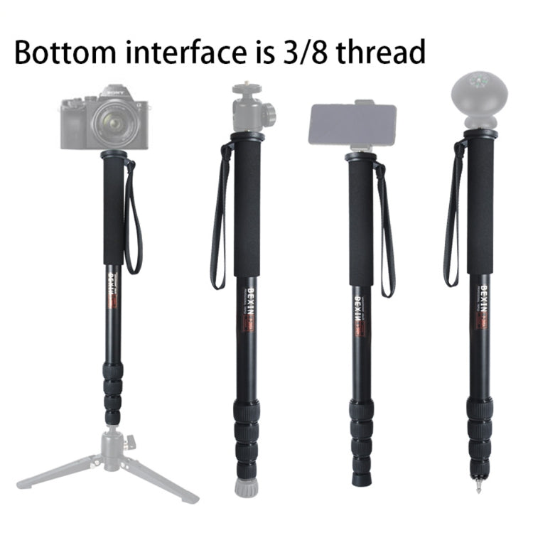 BEXIN P285-A Portable Travel Outdoor DSLR Camera Aluminum Alloy Monopod Holder, P285-A