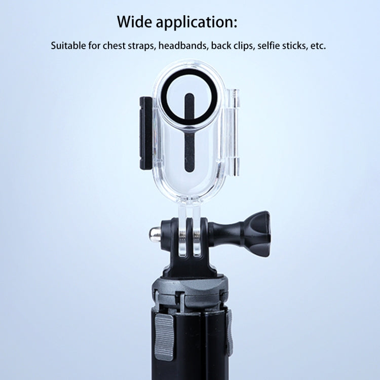 30m Underwater Waterproof Housing Protective Case for Insta360 GO 2, with Base Adapter & Screw, For Insta360 GO 2