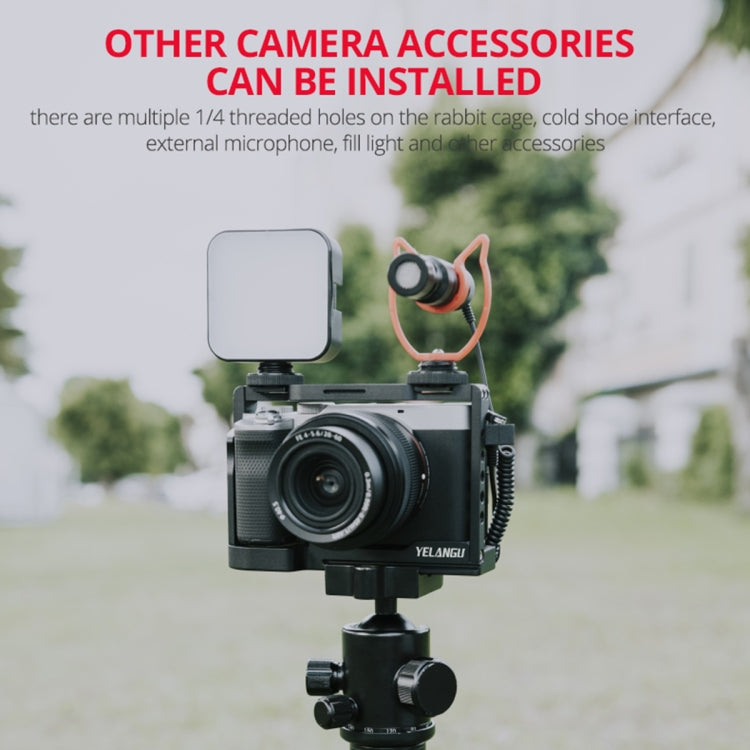 YELANGU C24 Video Camera Cage Stabilizer for Sony Alpha 7C / A7C / ILCE-7C, For Sony Alpha 7C Single Cage