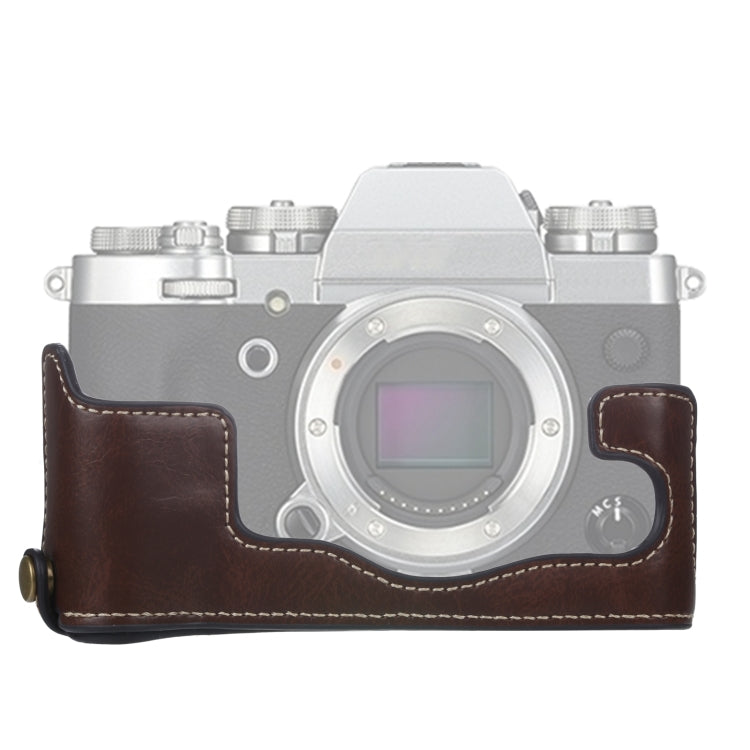 1/4 inch Thread PU Leather Camera Half Case Base for FUJIFILM X-T3/X-T2, For FUJIFILM X-T3
