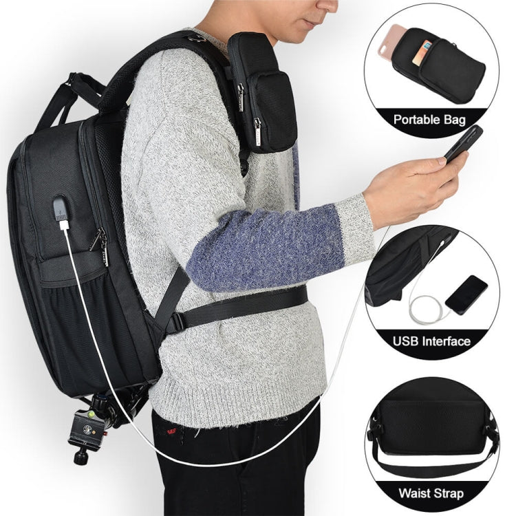 CADeN L5 III Multi-function Digital Camera Dual Shoulders Bag Backpack