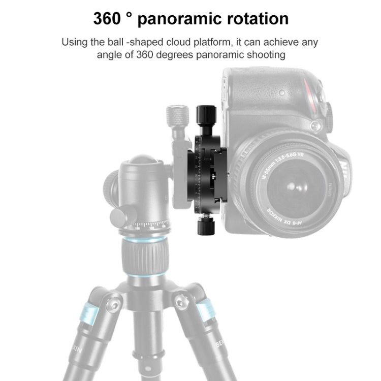 BEXIN QJ08-S Panoramic Rotary Quick Release Clamp Base Tripod Mount with Quick Release Plate, QJ08-S