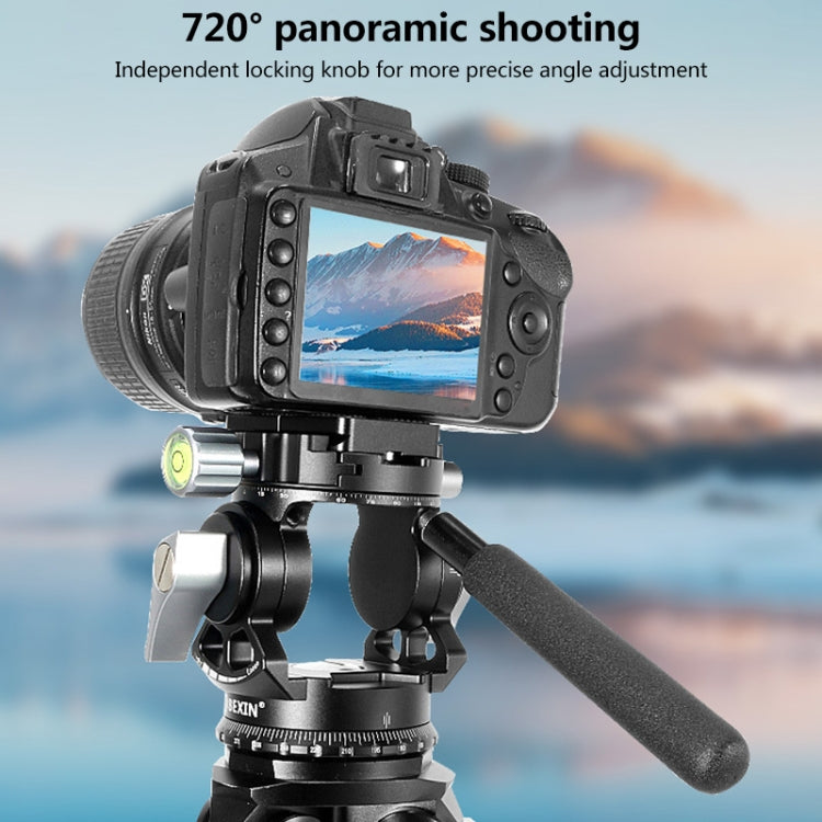 BEXIN DT-03S/S 360 Degree Panorama Heavy Duty Tripod Action Fluid Drag Head with Quick Release Plate, DT-03S/S