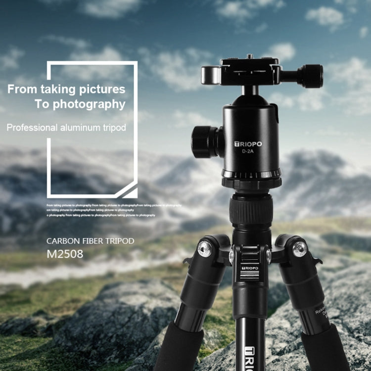 TRIOPO M2508 Multifunction Adjustable 4-Section Portable Aluminum Alloy Tripod Monopod with D-2A Ball Head for SLR Camera, M2508+D2A