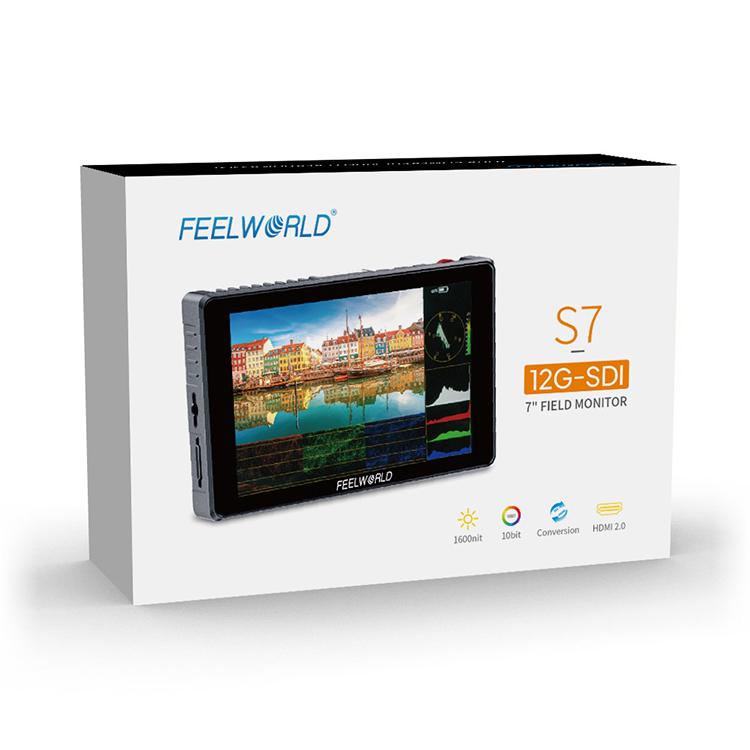 FEELWORLD S7 7 inch 12G SDI HDMI2.0 Camera Field Monitor High Brightness1600nit Touchscreen Monitor, S7