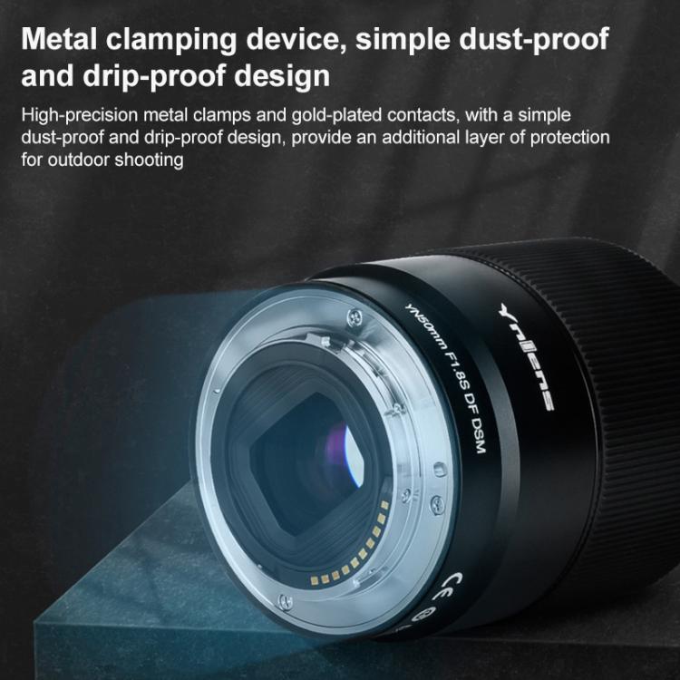 YONGNUO YN50mm F1.8S DF DSM Full Frame Auto Focus Standard Prime Lens for Sony E-mount Mirrorless Cameras, YN50mm F1.8S Full Frame