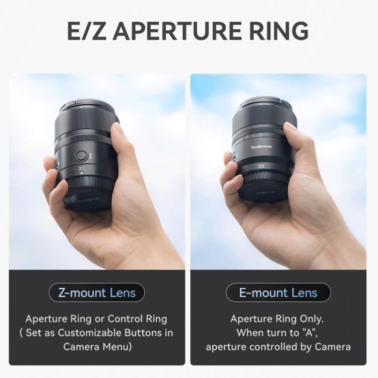 YONGNUO YN23mm F1.4S DA DSM WL Pro APS-C Frame Lens with Remote Control for Sony E-mount, YN23mm F1.4S DA DSM WL Pro