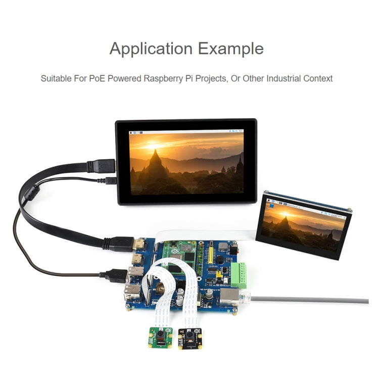 Waveshare Compute Module IO Board with PoE Feature (Type B) for Raspberry Pi all Variants of CM4, Type B for Raspberry Pi CM4