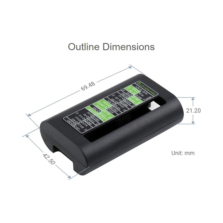 Waveshare ABS Protection Case for Raspberry Pi Zero Series / Zero / Zero 2 W