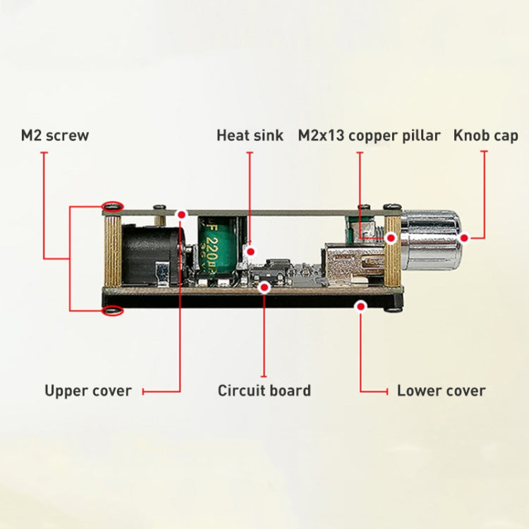 50W MP3 Stereo Audio Digital Power Amplifier Board Bluetooth Amplifier Module, with Shell, With Shell