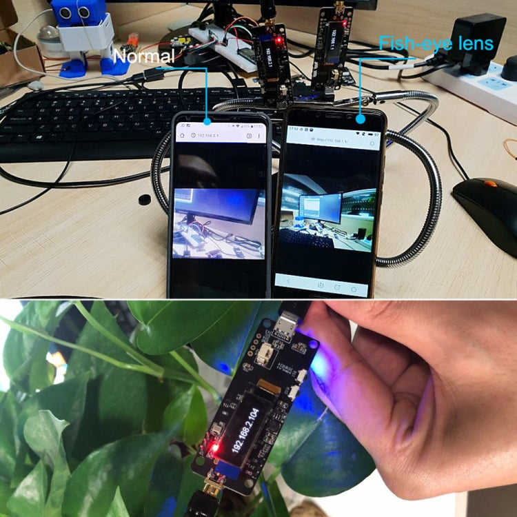 TTGO T-Journal Lens Camera Module OV2640 SMA WiFi 0.91 OLED Development Board with 3dbi Antenna, T-Journal Lens