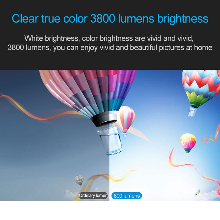 Wejoy K5+ 3400 Lumen 1280x1080 1080P Android 5.1 HD Bluetooth WiFi Smart 3D Ultra-Short Focus Projector, Support HDMI x 2 / USB x 2 / Micro SD Card