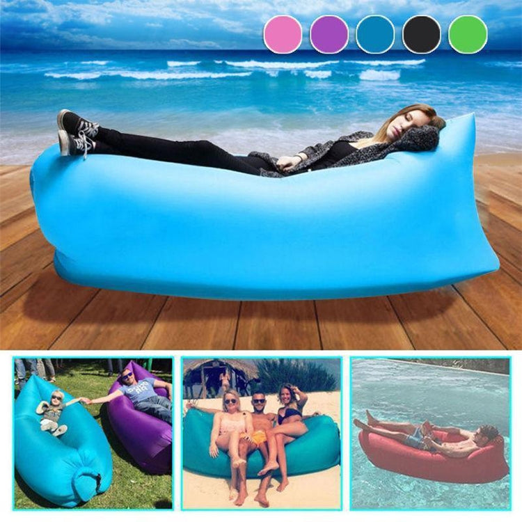 Outdoor Portable Lazy Water Inflatable Sofa Beach Grass Air Bed, Size: 200 x 70cm, 200 x 70cm Sapphire Blue, 200 x 70cm Grass Green, 200 x 70cm Red, 200 x 70cm Yellow, 200 x 70cm Purple, 200 x 70cm Orange, 200 x 70cm Sky Blue, 200 x 70cm Black...