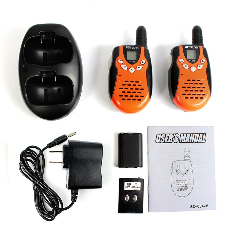 1 Pair RETEVIS RT602 0.5W US Frequency 462.550-467.7125MHz 22CHS Handheld Children Walkie Talkie,, RT602 US Plug