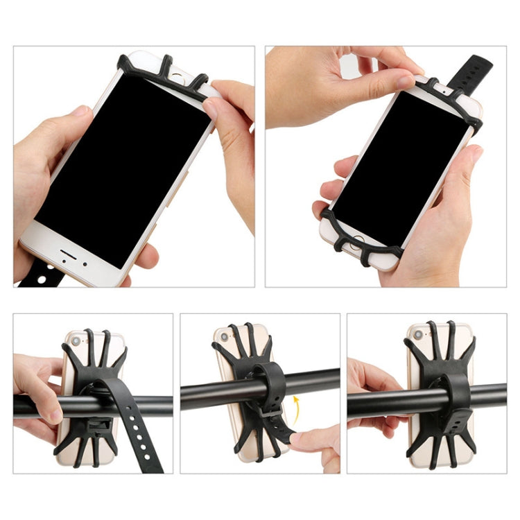 360 Degree Rotation Silica Gel Bicycle Phone Holder for 4-6.8 inch Mobile Phone, for 4-6.8 inch Mobile Phone