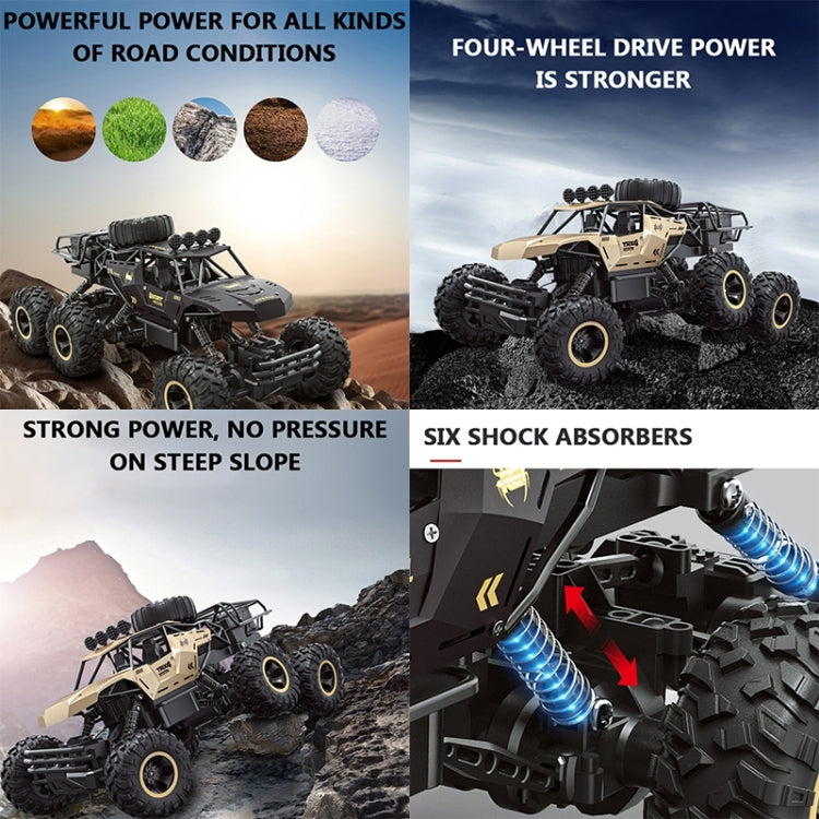 4WD Oversized Alloy Six Wheel Vehicle RC Car, (Gold)