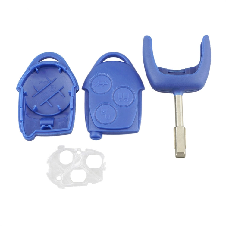 Straight Car Key Shell Round Embryo Metal Embryo Length 35mm for Ford Transit 3-button, A17, A153