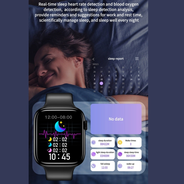 D SEVEN 1.9 inch TFT Screen Smart Watch, Support Bluetooth Dial/Sleep Monitoring