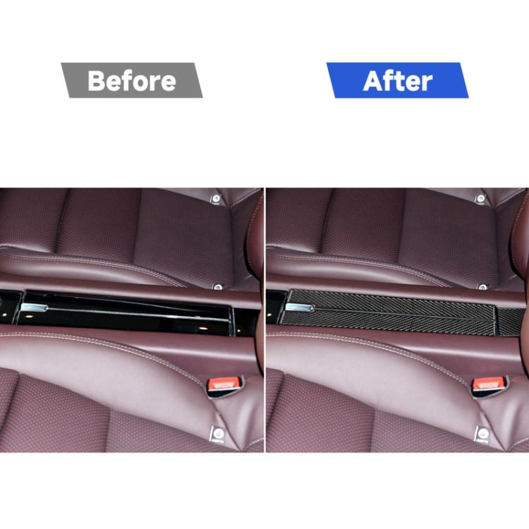 Car Carbon Fiber Rear Armrest Box Panel Decorative Sticker for Porsche Panamera 2010-2016, Left and Right Drive, Rear Armrest Box Panel