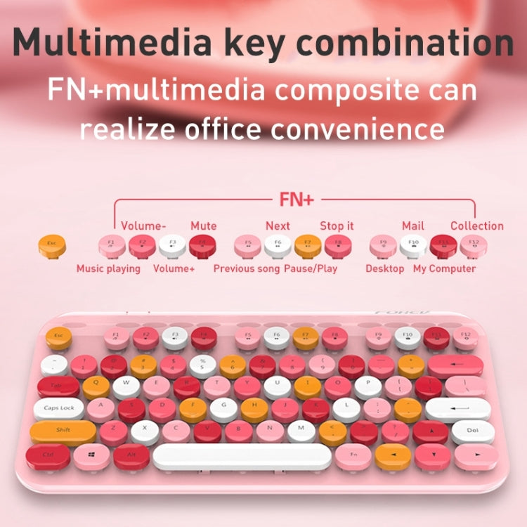 FOREV FFVWI9 Mixed Color Portable 2.4G Wireless Keyboard Mouse Set