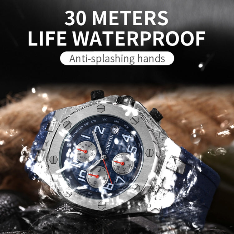 Multifunctional Quartz Waterproof TPU Strap Men Watch, OCHSTIN 6100A