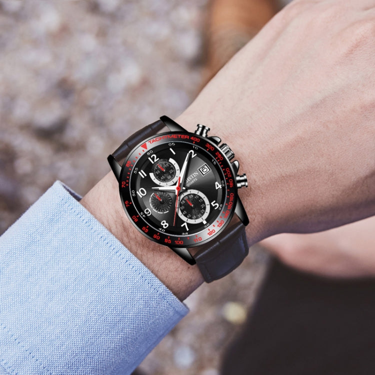 Multifunctional Quartz Waterproof Luminous Men Leather Watch, OCHSTIN 6112B