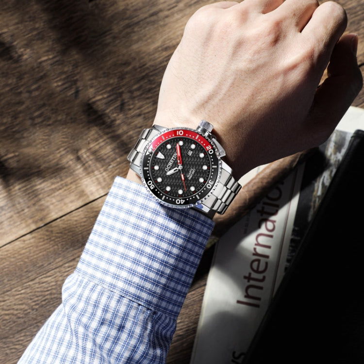 Multifunctional Quartz Waterproof Luminous Steel Strap Men Watch, OCHSTIN 7003A