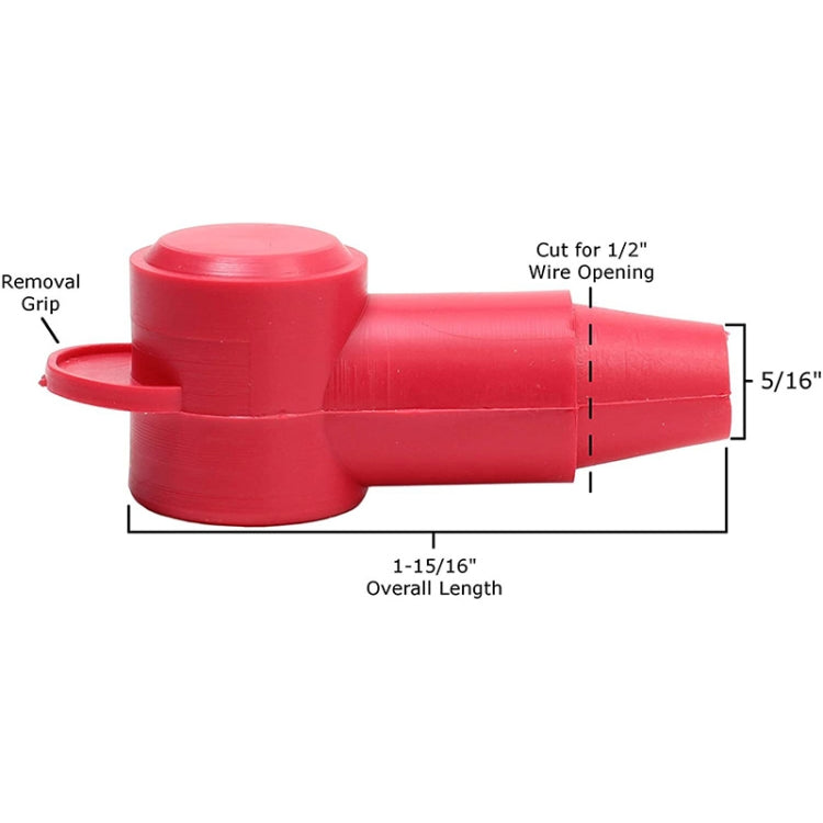 CP-0914 1 Pair Car Battery Pile Head PVC Protective Cover, CP-0914